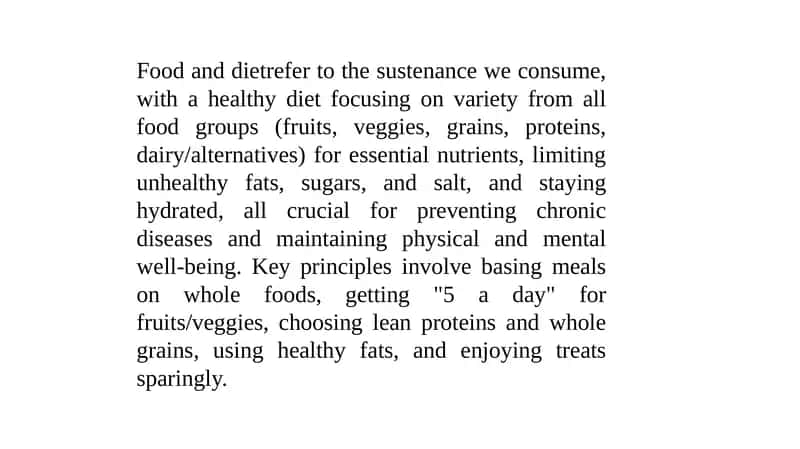 Food and Diet 1