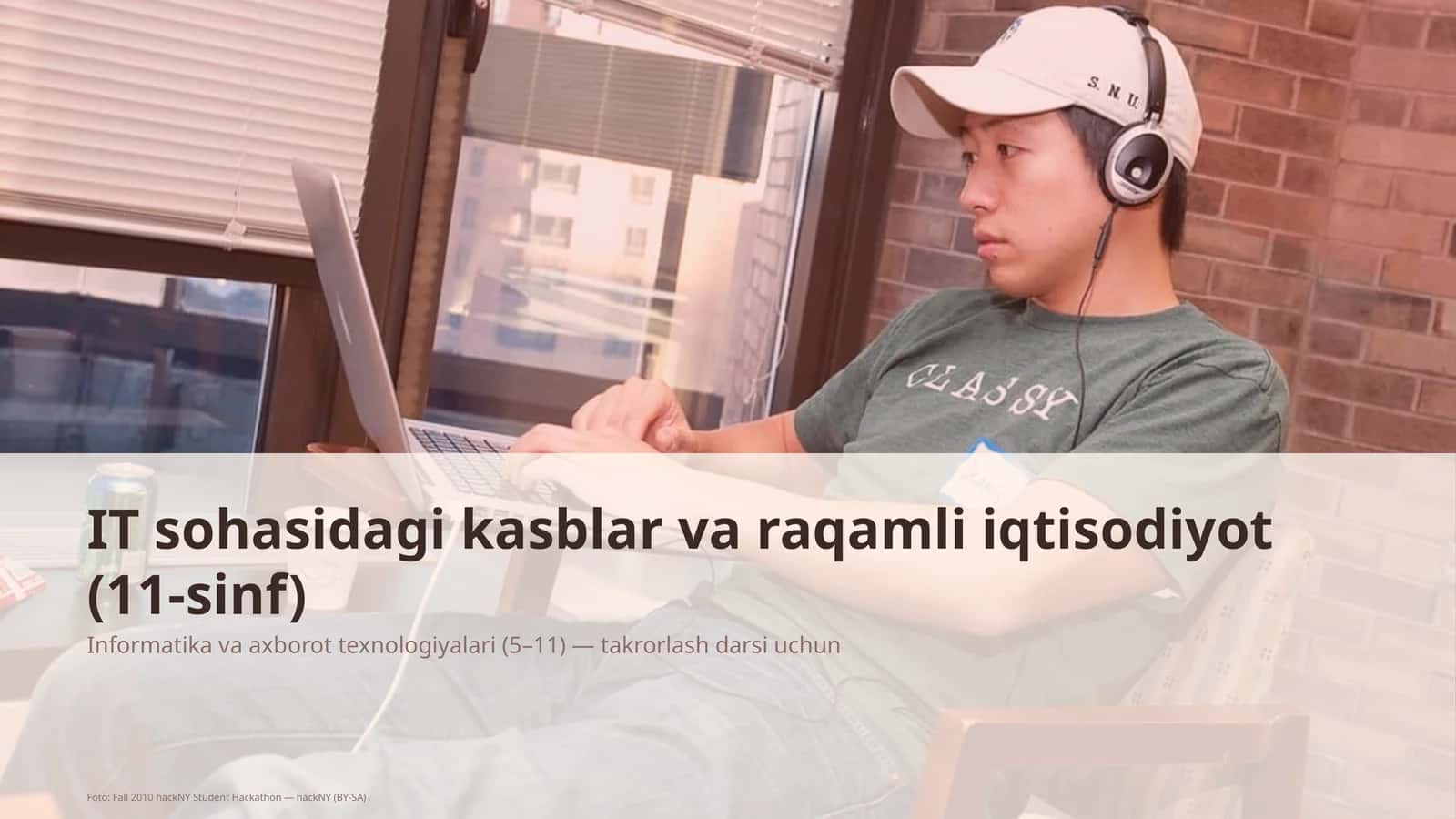 IT sohasidagi kasblar va raqamli iqtisodiyot (11-sinf) 1