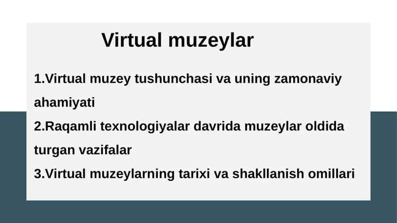 Vetual muzeylar 1