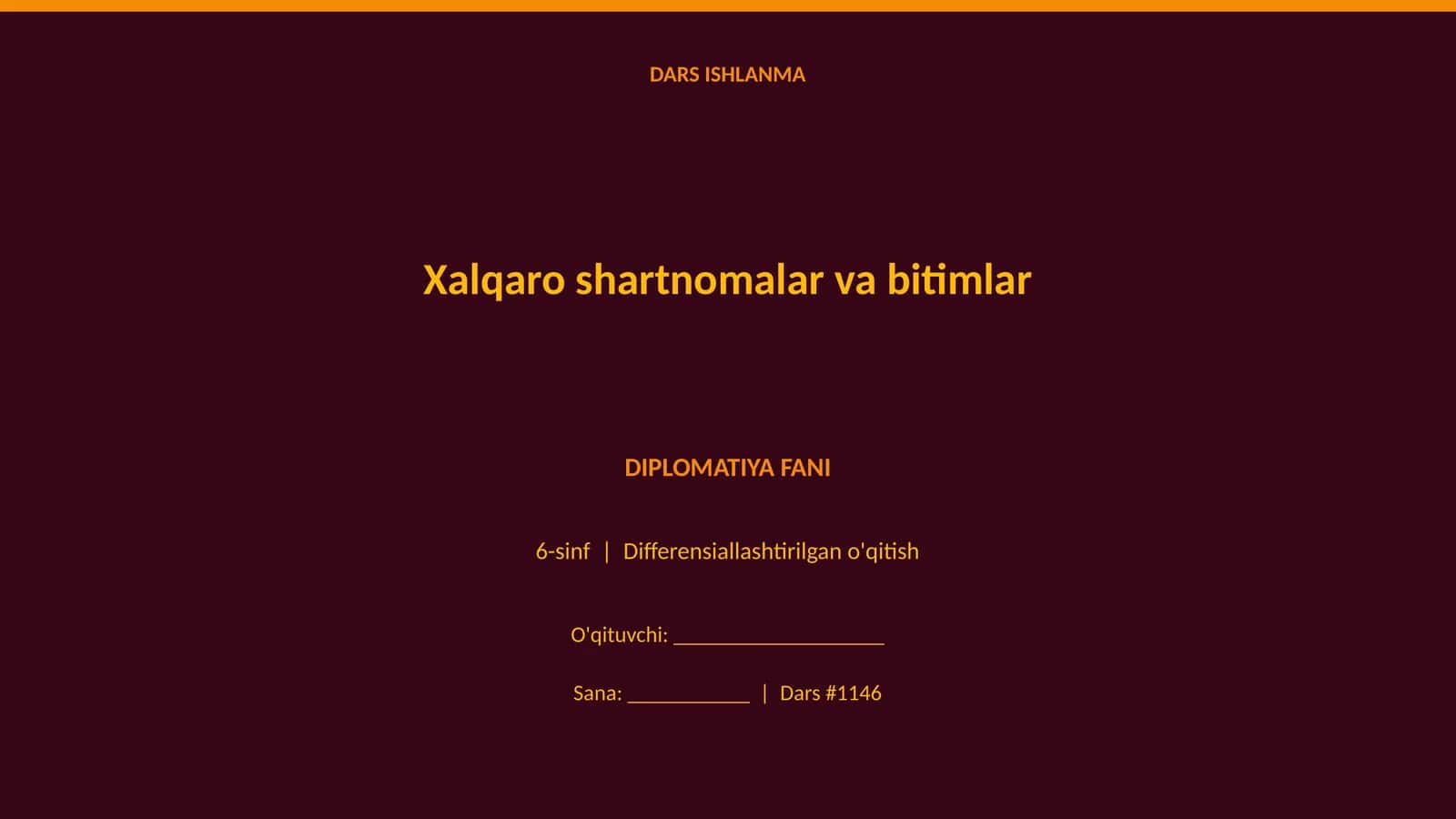 Xalqaro shartnomalar va bitimlar 1