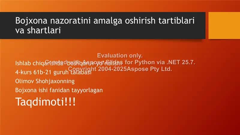 Bojxona nazoratini amalga oshirish tartiblari va shartlari 1
