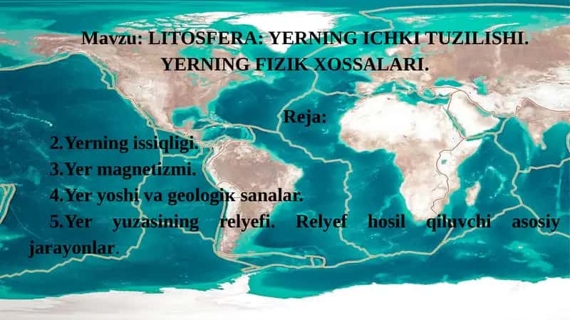 Yerning ichki tuzilishi va fizik xossalari 1