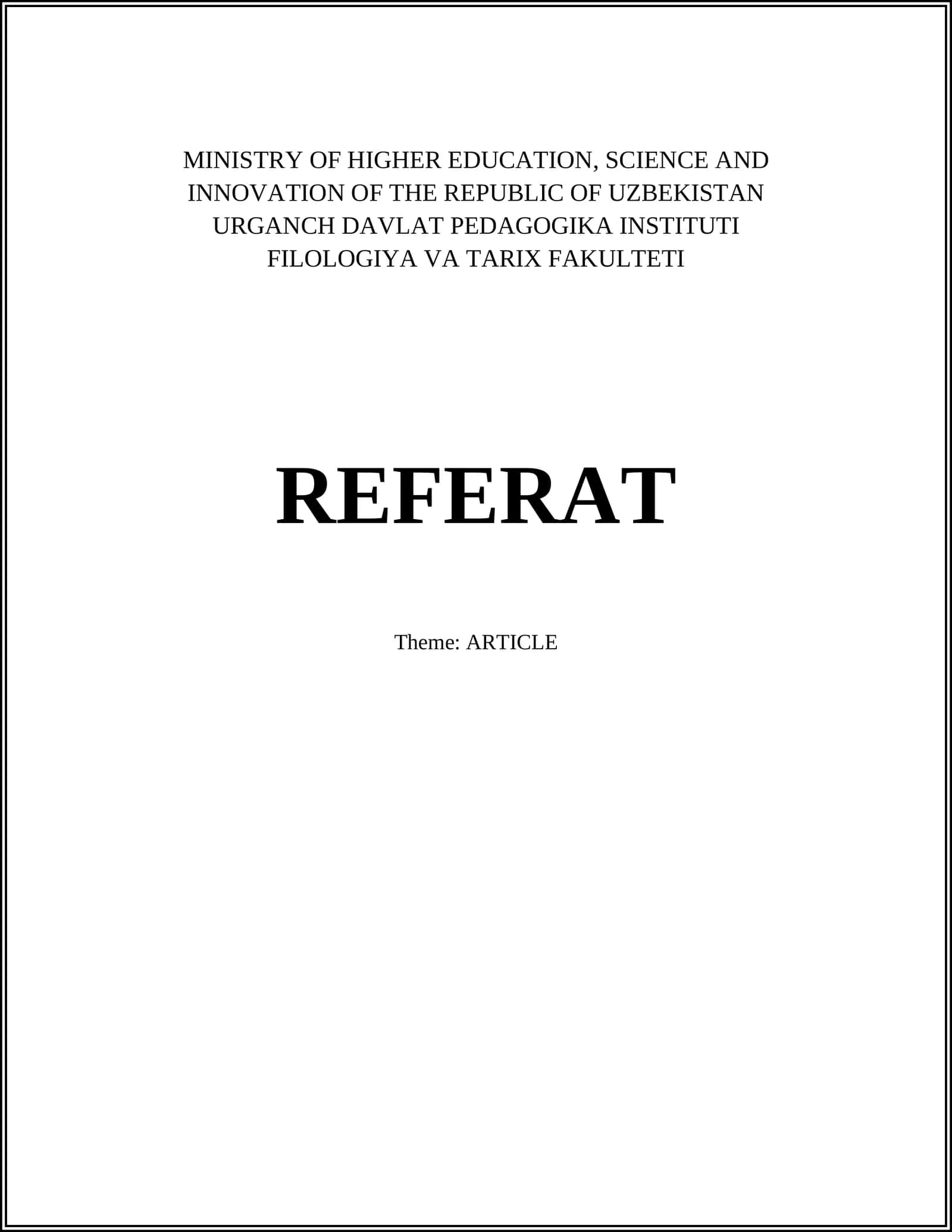 ARTICLE 1