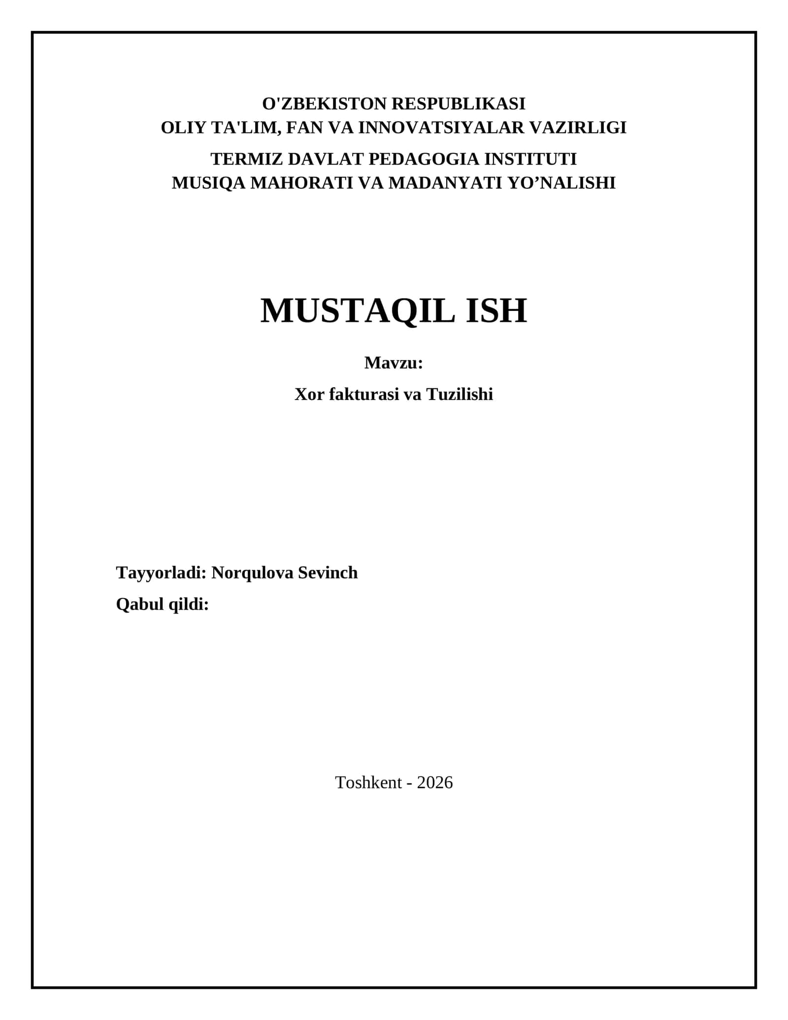Xor fakturasi va Tuzilishi 1