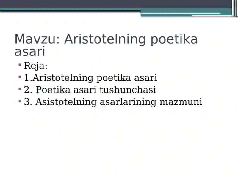 Aristotelning poetika asari