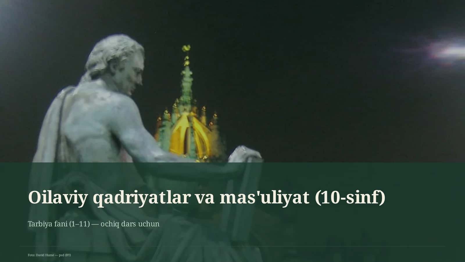 Oilaviy qadriyatlar va mas'uliyat (10-sinf) 1