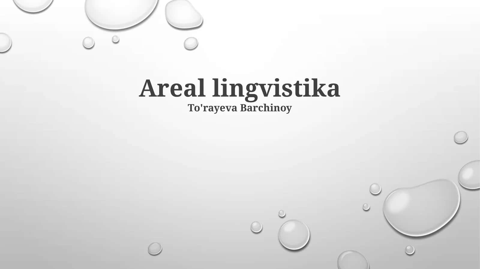Areal lingvistika 1