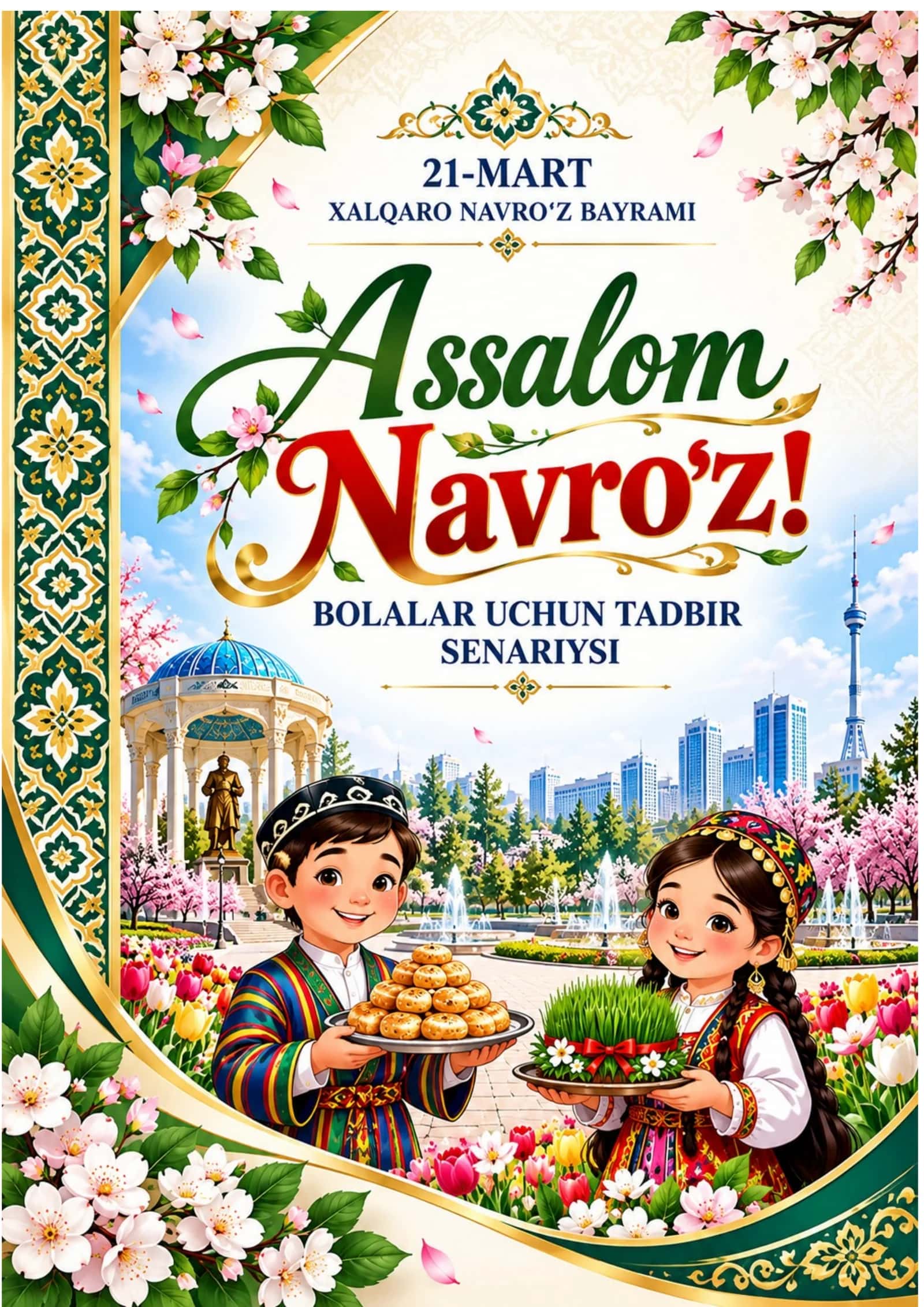 Bolalar uchun 21-mart Navro‘z bayrami tadbir senariysi 1