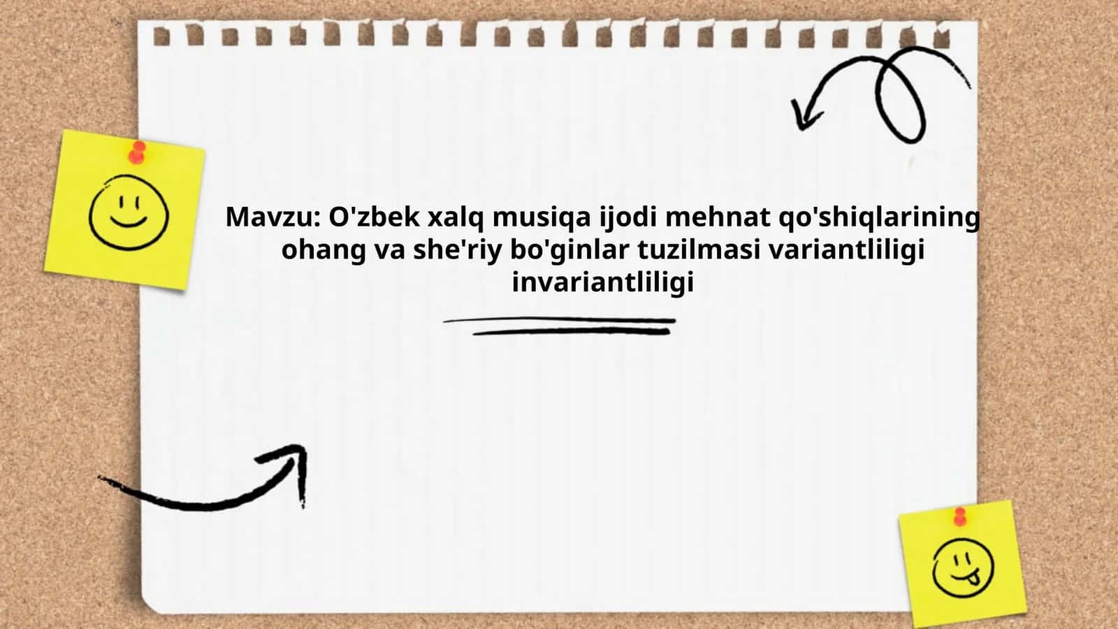 O'zbek xalq musiqa ijodi mehnat qo'shiqlarining ohang va she'riy bo'ginlar tuzilmasi variantliligi invariantliligi 1