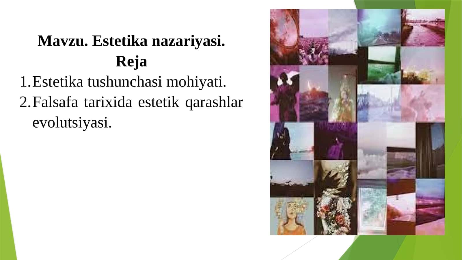 Estetika tushunchasi mohiyati 1