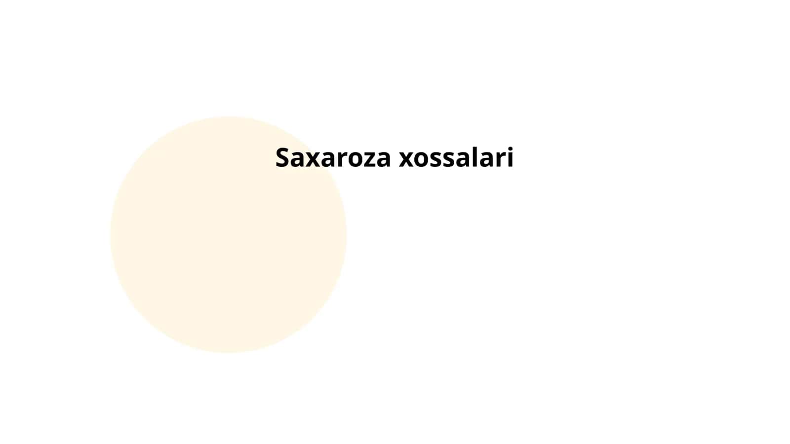 Saxaroza xossalari 1
