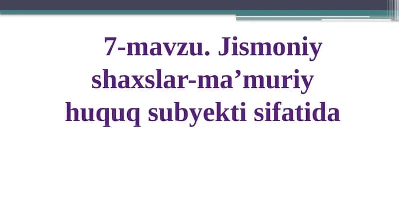 Fuqarolar ma’muriy huquqi 1