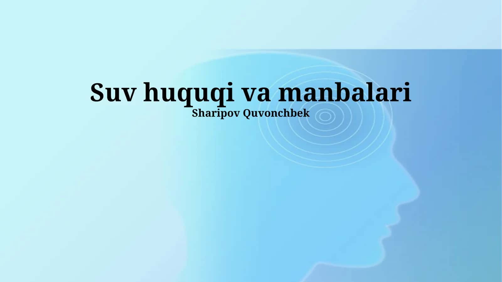 Suv huquqi va manbalari 1