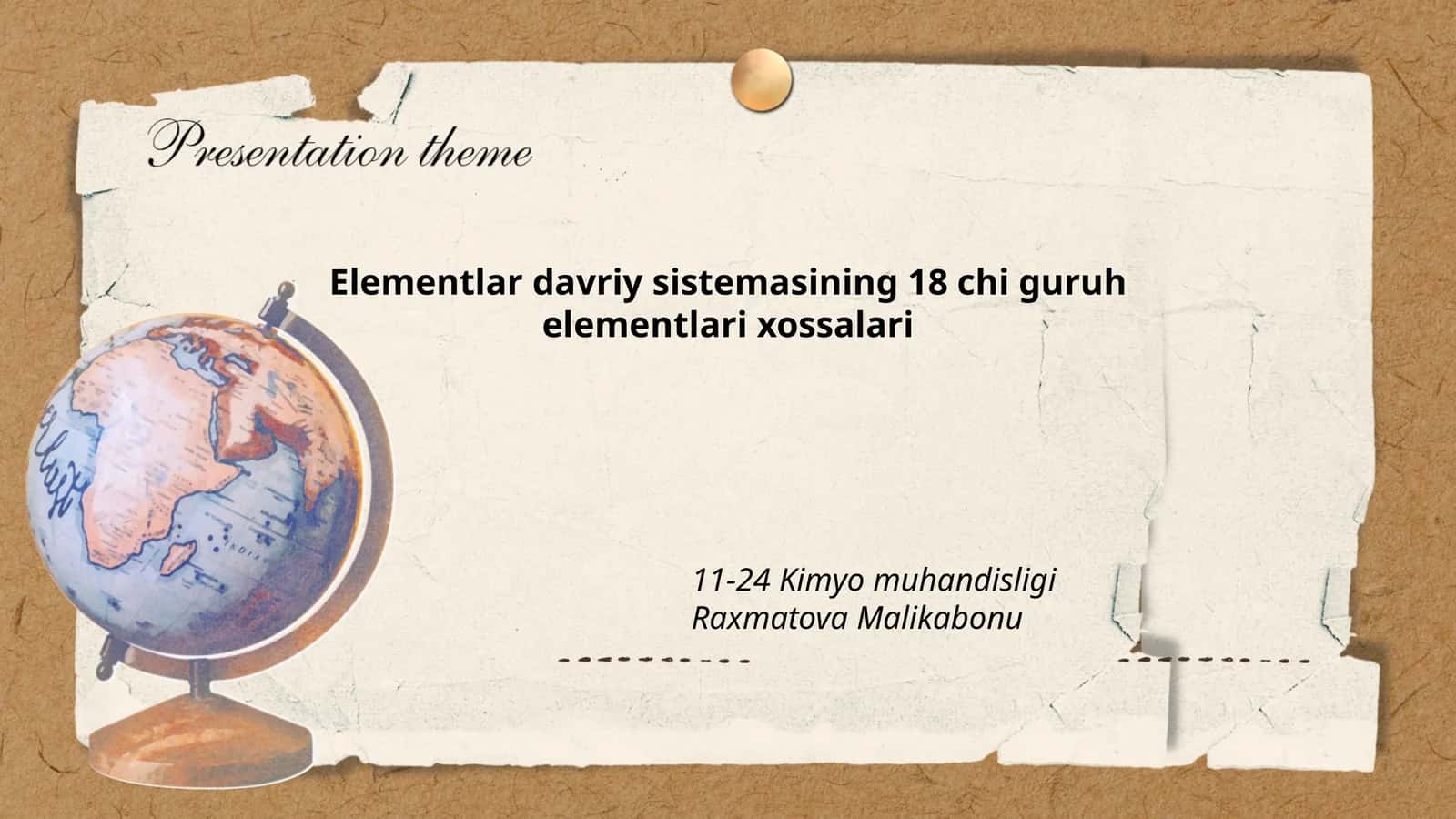 Elementlar davriy sistemasining 18 chi guruh elementlari xossalari 1