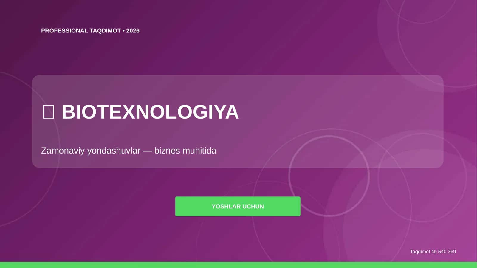 BIOTEXNOLOGIYA 1