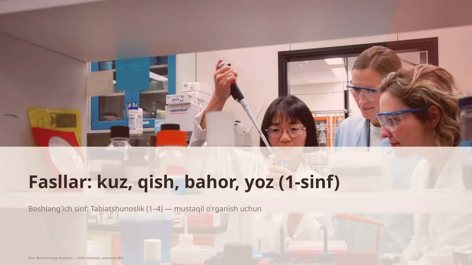 Fasllar: kuz, qish, bahor, yoz (1-sinf) 1