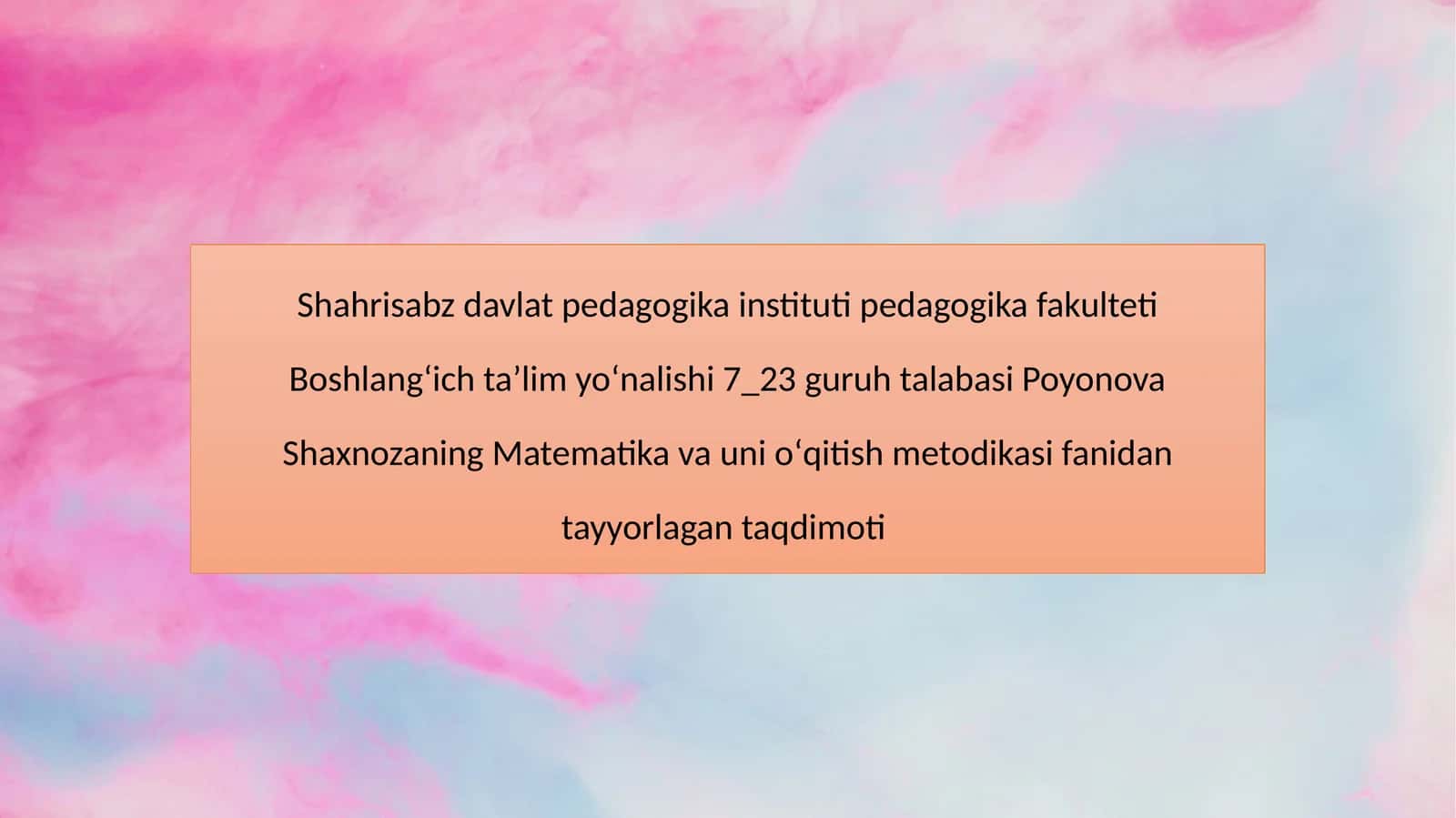 Ulush va kasr tushunchasi bilan tanishtirish metodikasi 1
