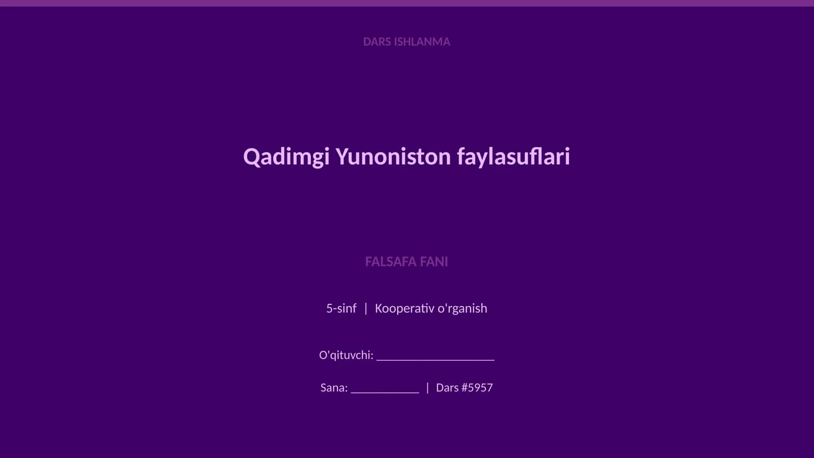 Qadimgi Yunoniston faylasuflari 1