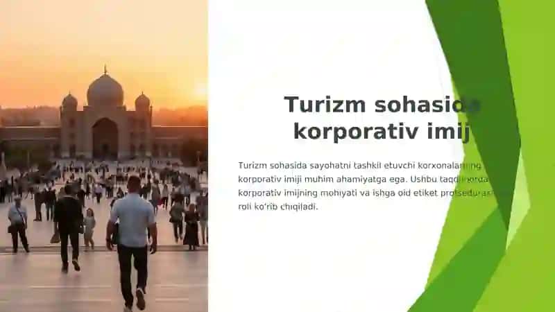 Turizm sohasida korporativ imij 1