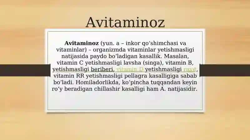 Avitaminoz