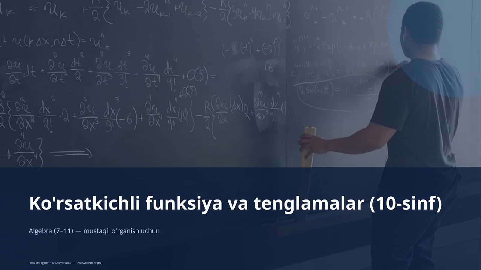 Ko'rsatkichli funksiya va tenglamalar (10-sinf) 1