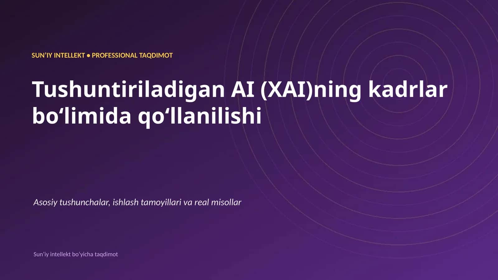 SUNʼIY INTELLEKT • PROFESSIONAL TAQDIMOT 1