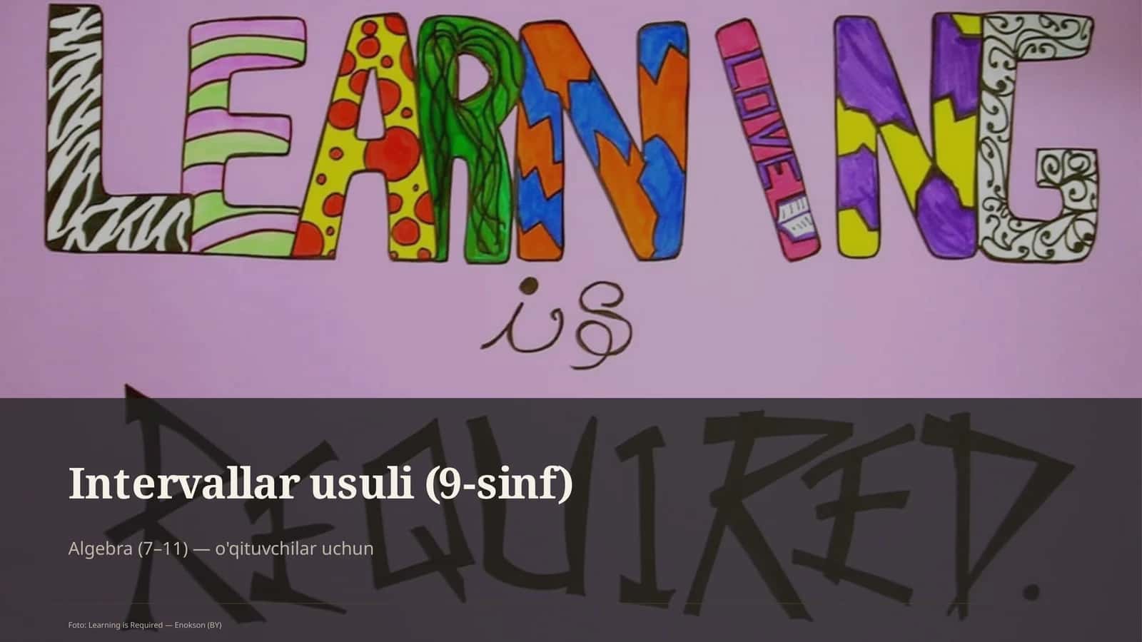 Intervallar usuli (9-sinf) 1