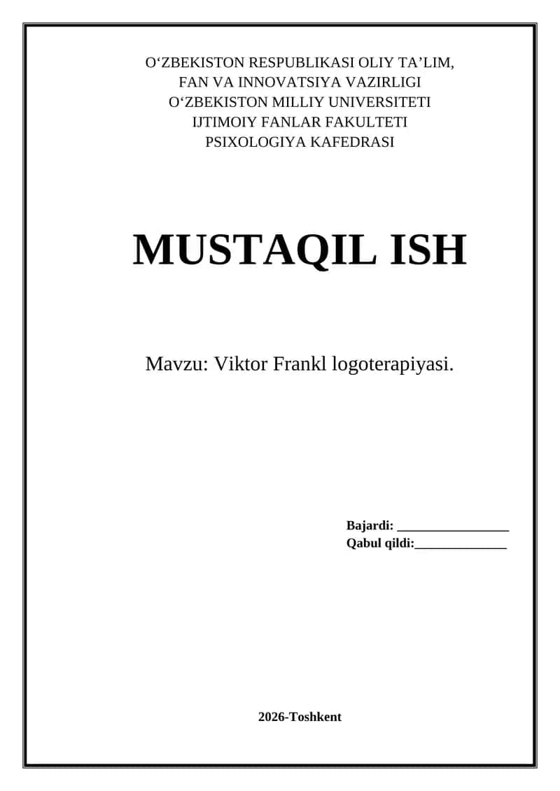 Viktor Frankl logoterapiyasi 1
