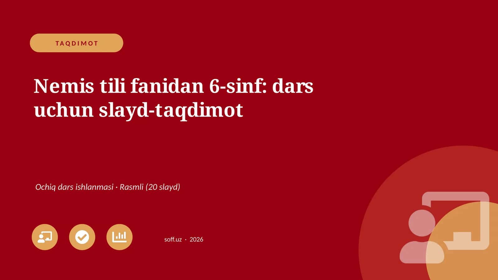 Nemis tili fanidan 6-sinf: dars uchun slayd-taqdimot 1
