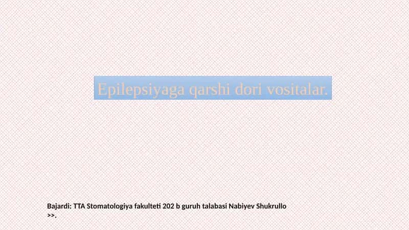 Narkotik opioid analgetiklar va ularning antagonistlari 1