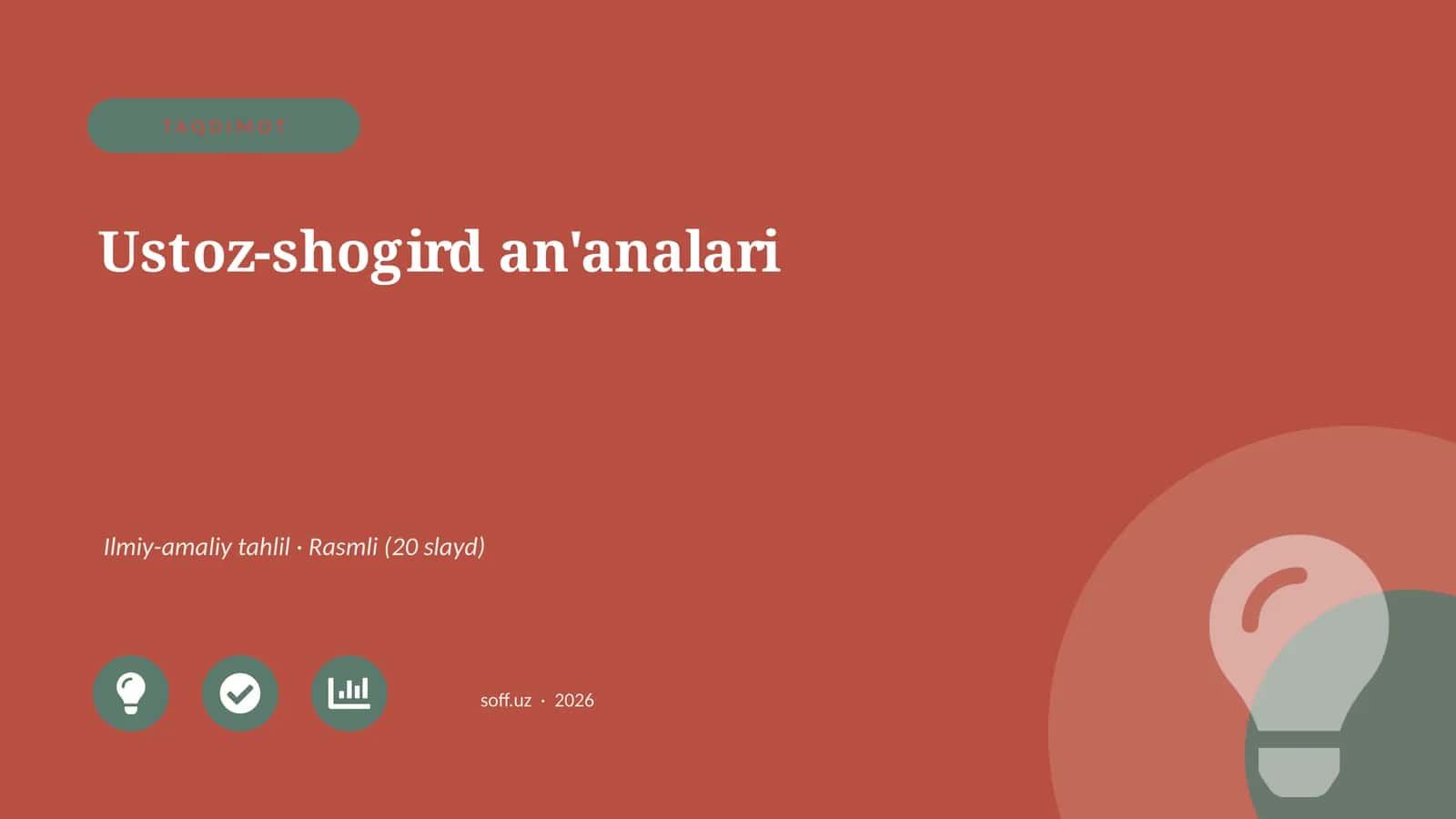 Ustoz-shogird an'analari Ilmiy-amaliy tahlil 1