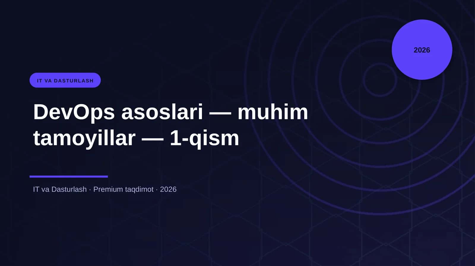 DevOps asoslari — muhim tamoyillar — 1-qism 1