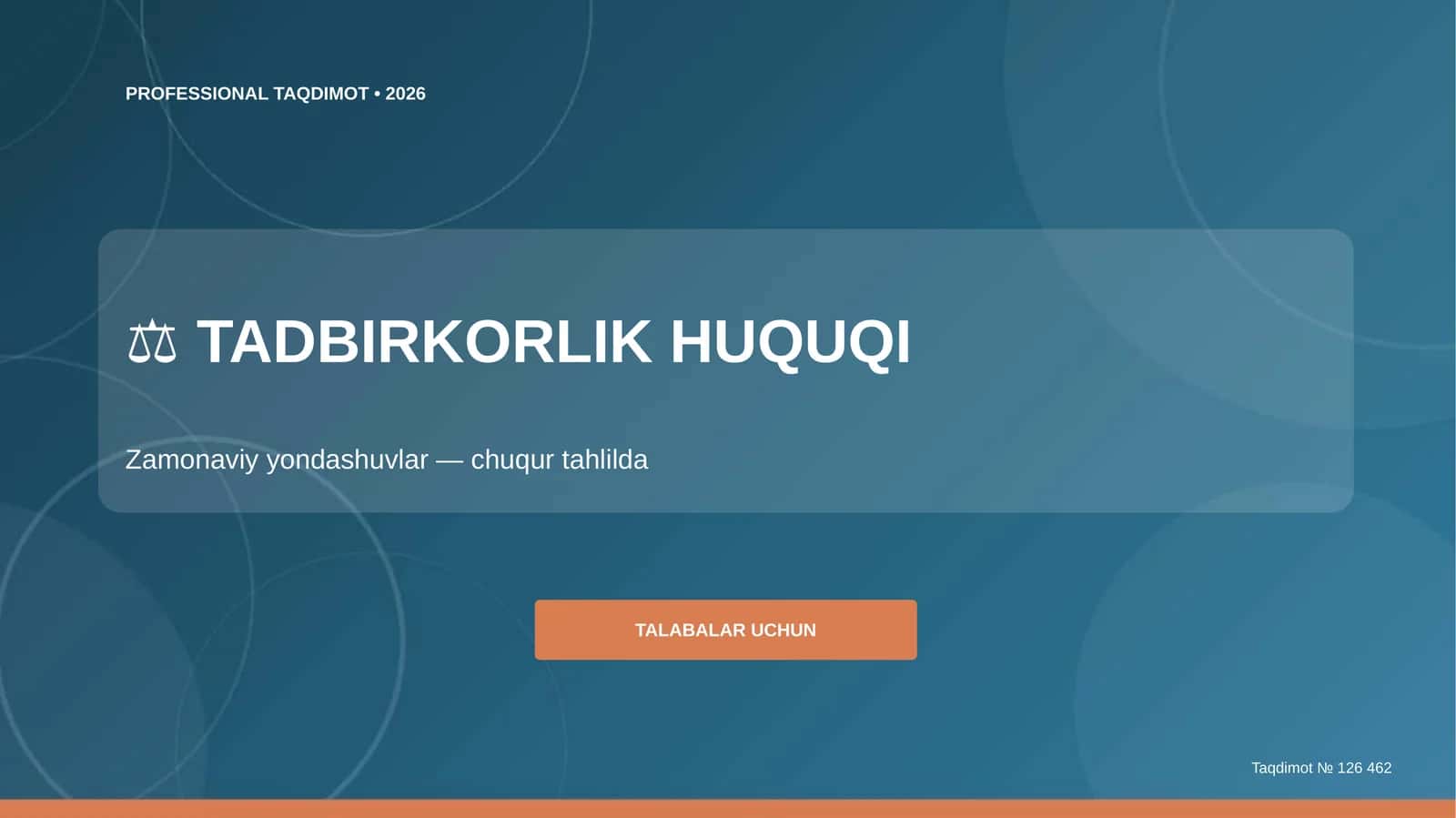 Tadbirkorlik Huquqi 1