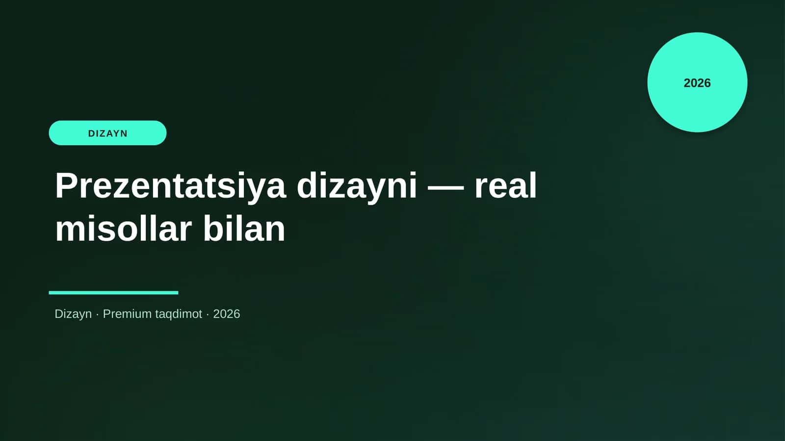Prezentatsiya dizayni — real misollar bilan 1