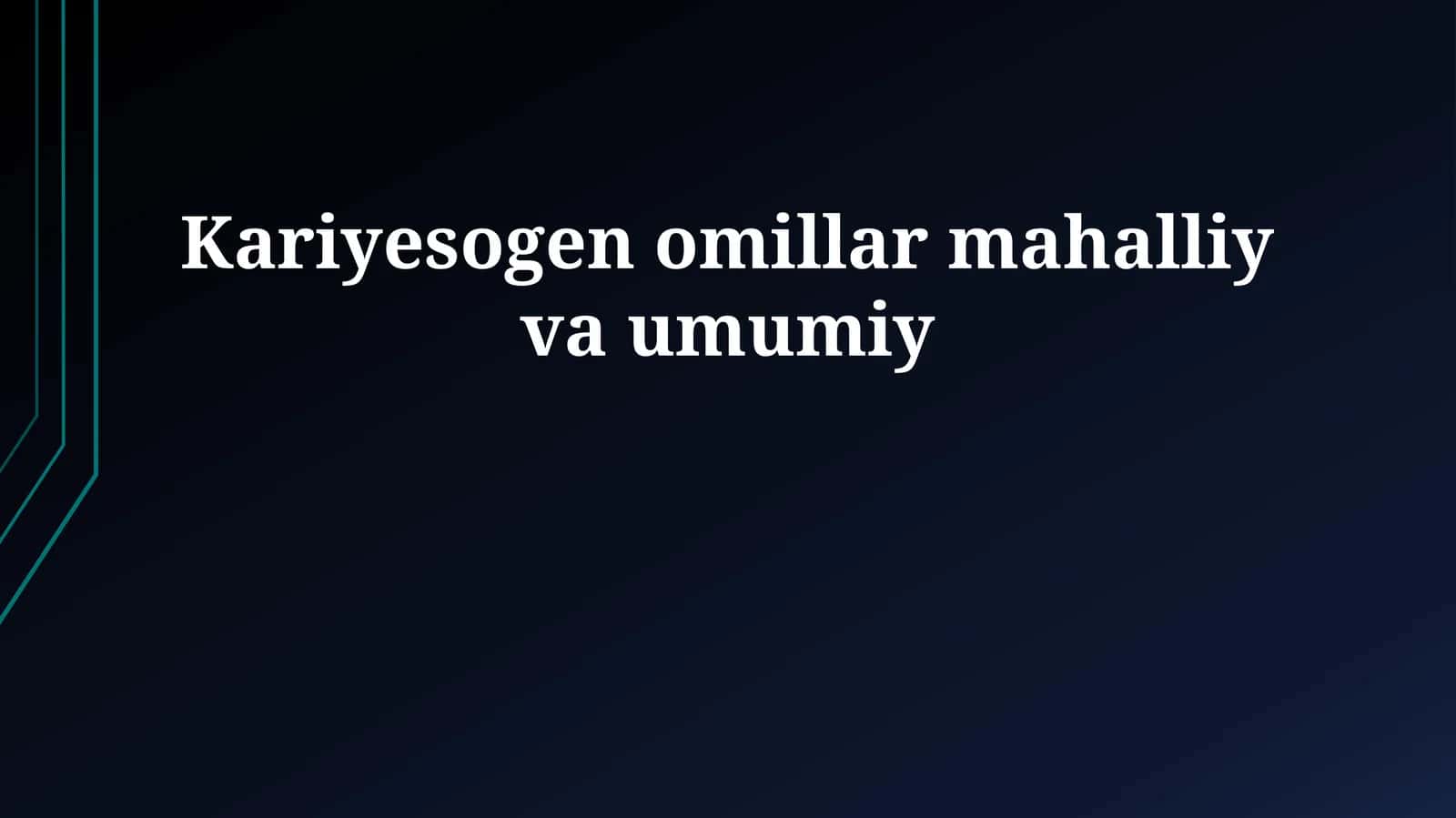 Kariesogen omillar mahalliy va umumiy 1