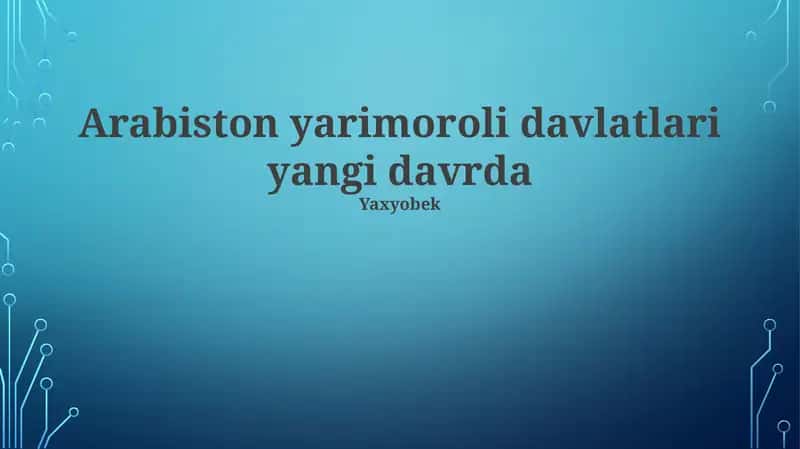 Yarimoroli davlatlari ning iltimosi 1