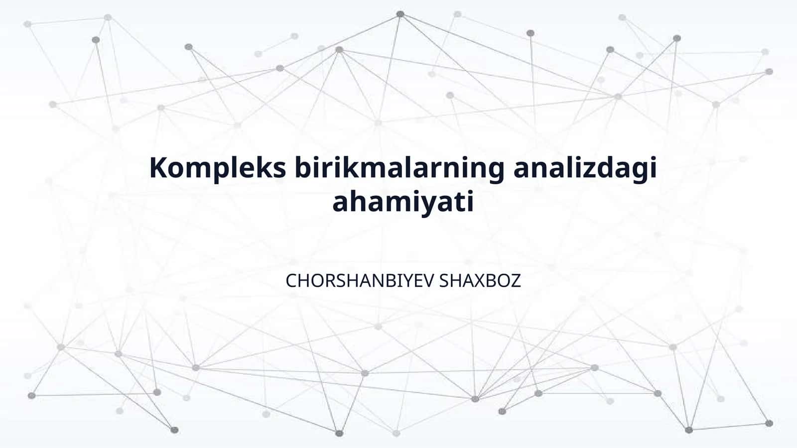 Kompleks birikmalarning analizdagi ahamiyati 1
