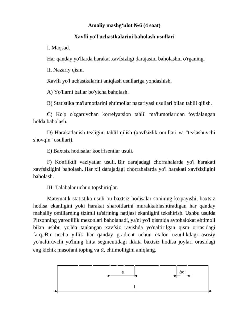 Amaliy mashg‘ulot №6 (4 soat) 1