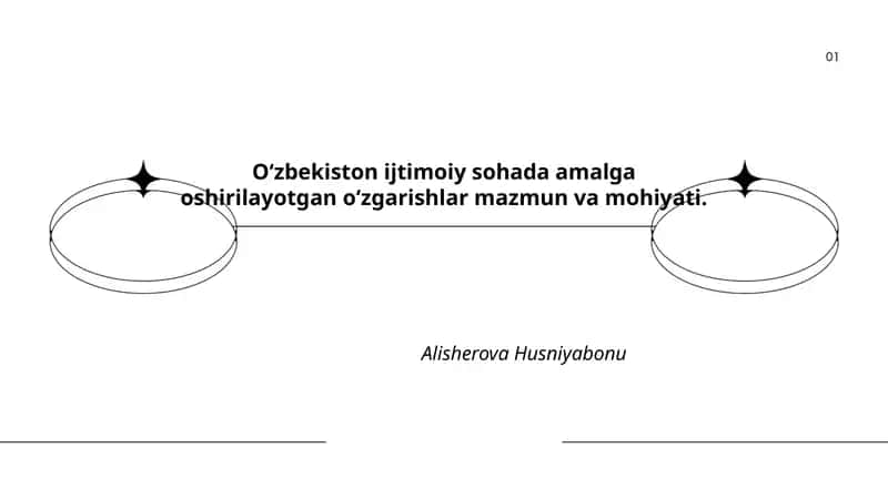 Oʻzbekiston ijtimoiy sohada amalga oshirilayotgan oʻzgarishlar mazmuni va mohiyati 1