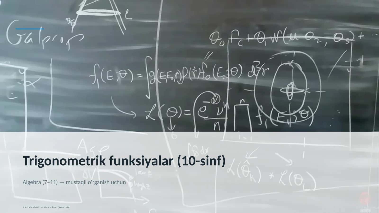 Trigonometrik funksiyalar (10-sinf) 1