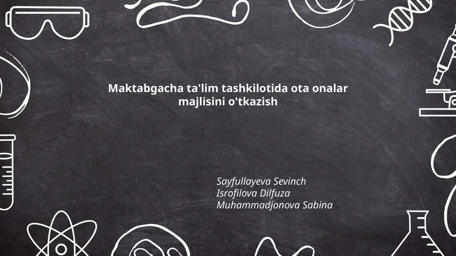 Maktabgacha ta'lim tashkilotida ota onalar majlisini o'tkazish 1