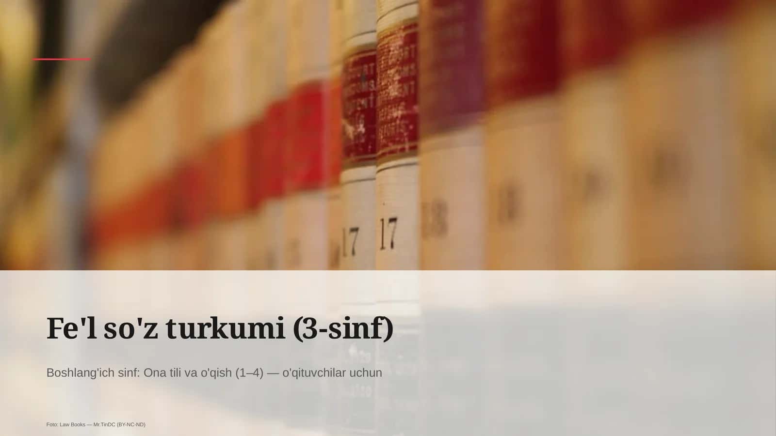 Fe'l so'z turkumi (3-sinf) 1