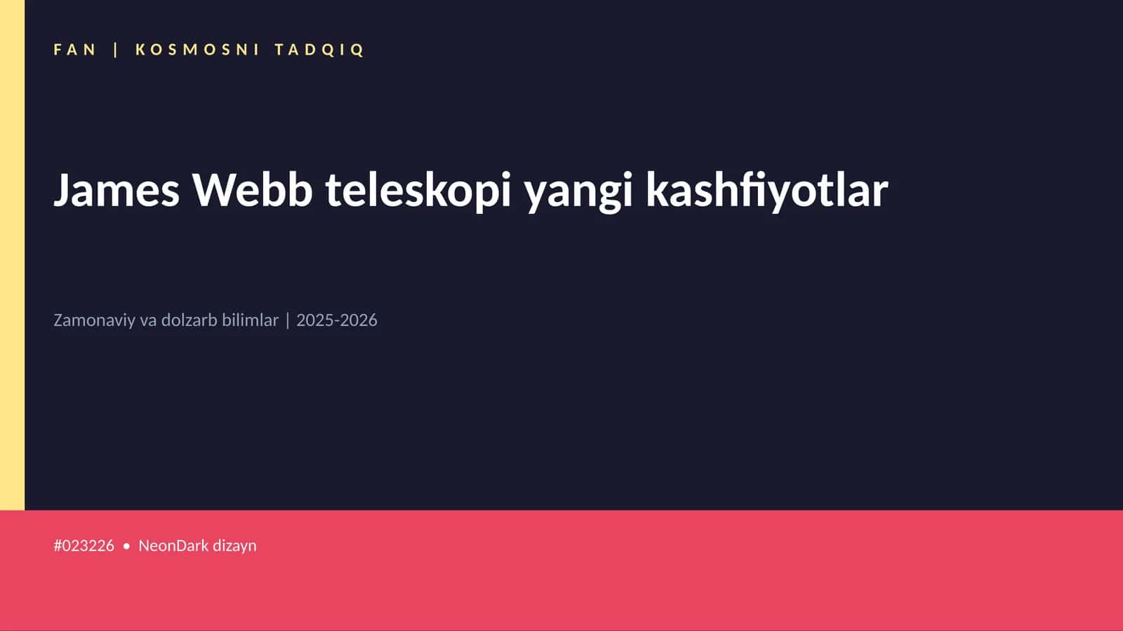 James Webb teleskopi yangi kashfiyotlar 1