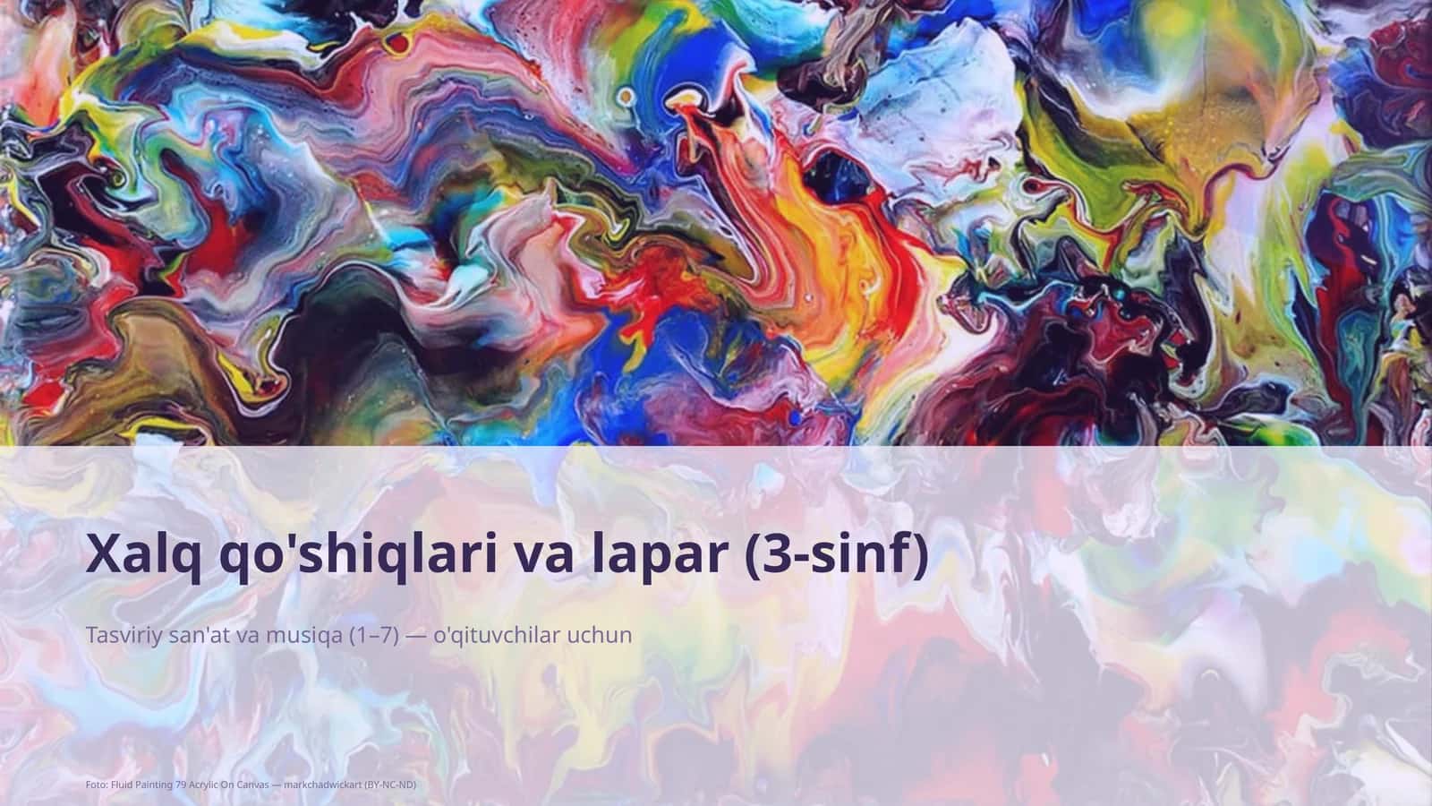 Xalq qo'shiqlari va lapar (3-sinf) 1