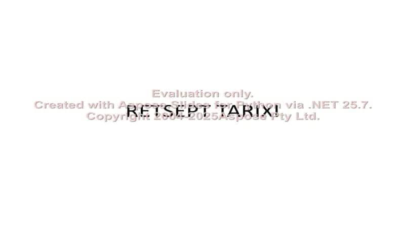 Retsept tarixi 1