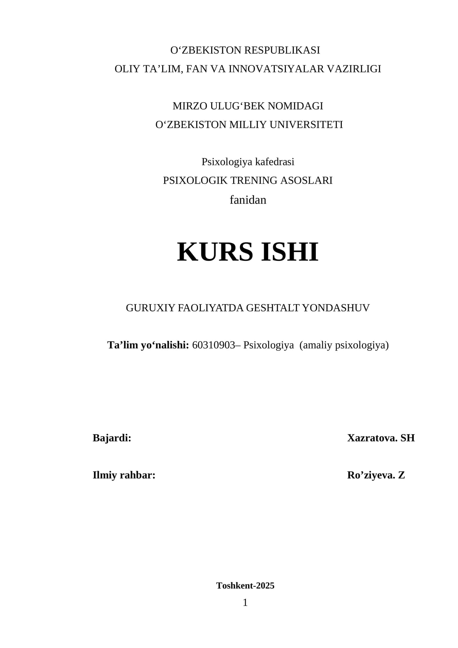PSIXOLOGIK TRENING ASOSLARI 1