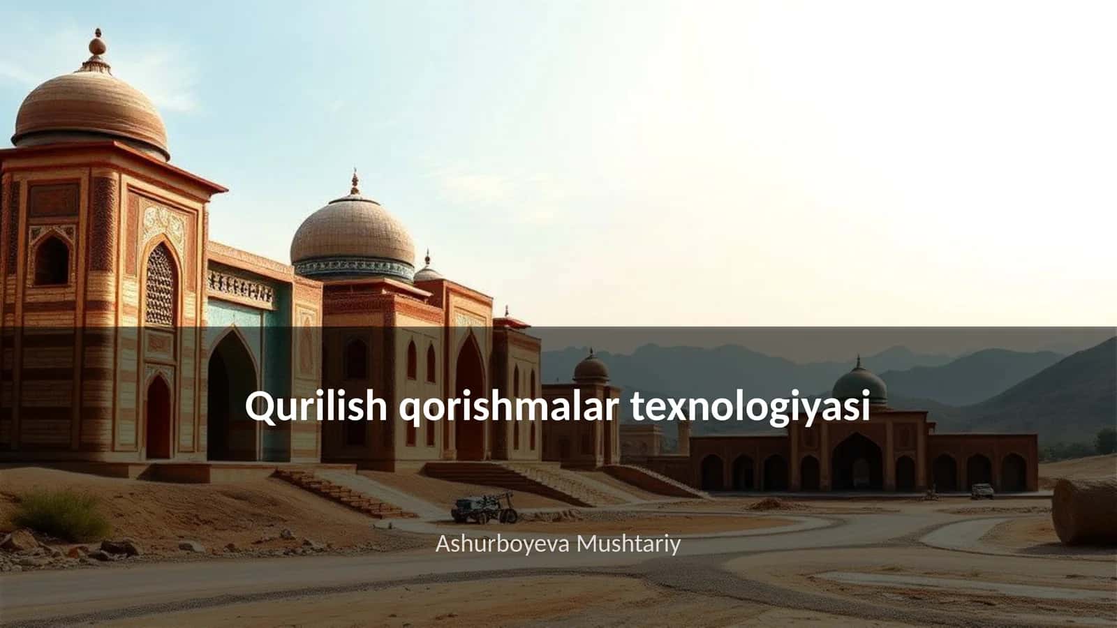 Qurilish qorishmalar texnologiyasi 1