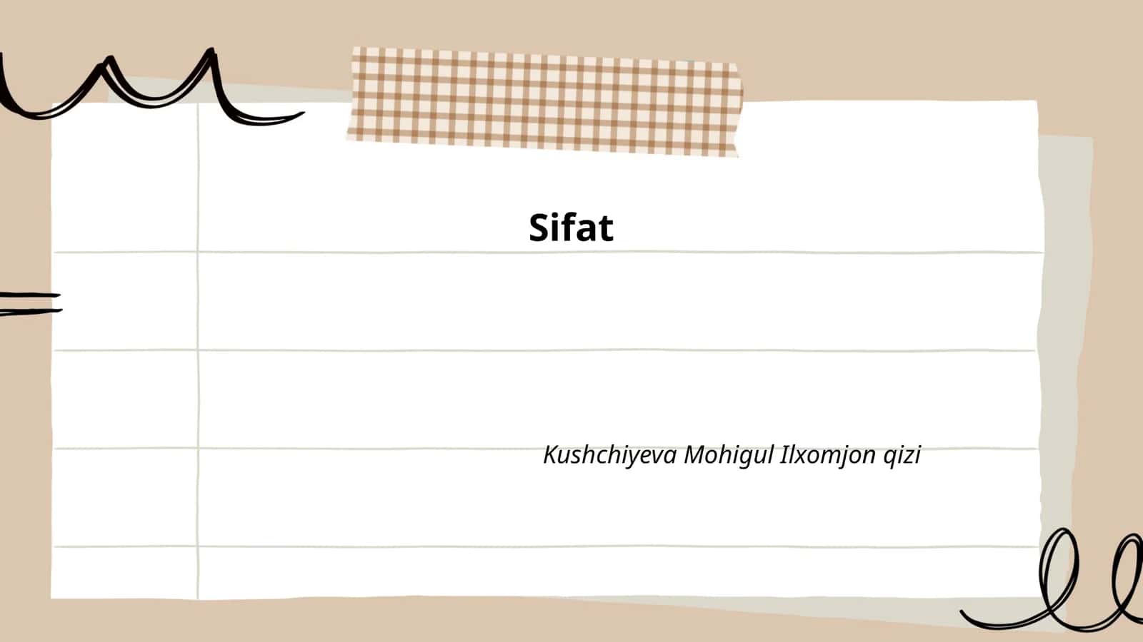 Sifat turlari 1
