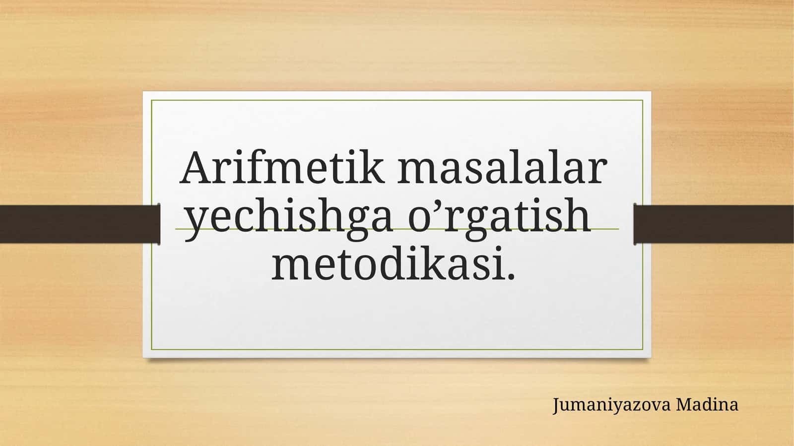 Arifmetik amallar 1