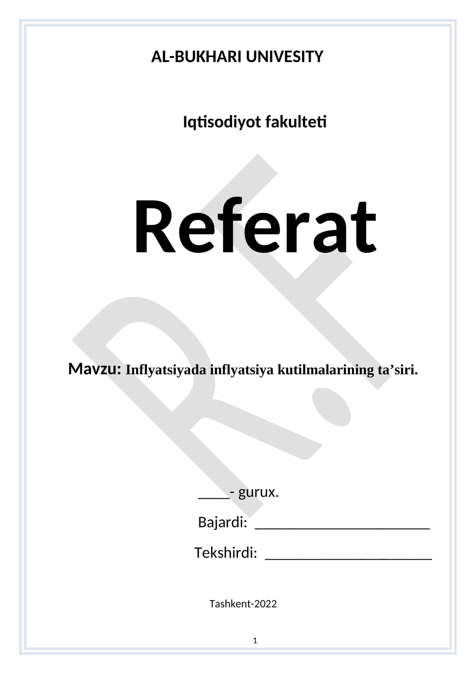Inflyatsiyada inflyatsiya kutilmalarining ta’siri 1
